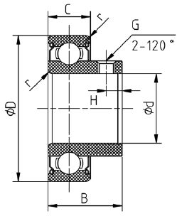 SSXC Series - Stainless Steel Ball Bearings with Setscrew