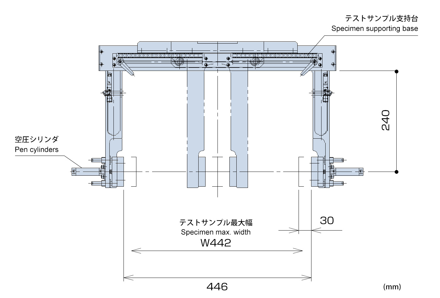 DT-202TB Detail drawing of supporting base