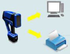 Data communication by USB connection Print analysis results